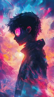 生活片穿越冒险漫画主角头像：戴兜帽的少女